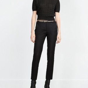 Zara double cloth navy blue trousers